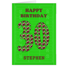 30th Birthdayフットボールの名前を追加