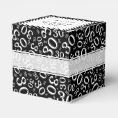 30th Birthdayブラック/ホワイト乱数パターン フェイバーボックス (裏面サイド)