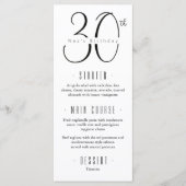 30th Birthdayメニュー メニュー (正面)