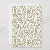 30th Birthday乱数パターン金ゴールド/白 招待状 (裏面)