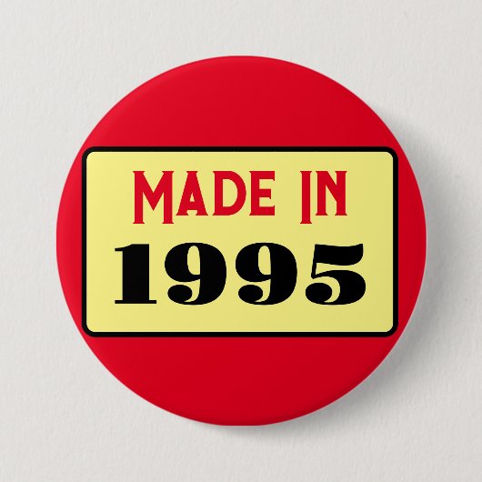 30th Birthday生まれパーティー1995 30ピン 缶バッジ (正面)