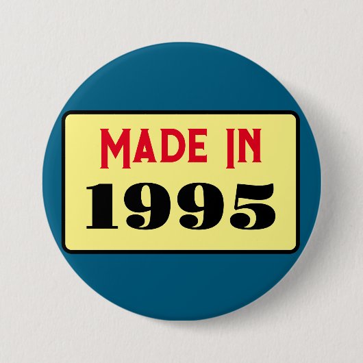 30th Birthday生まれパーティー1995 30ピン 缶バッジ (正面)