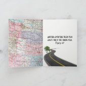 30th Birthday赤いレトロトラックの地図 カード (内部)