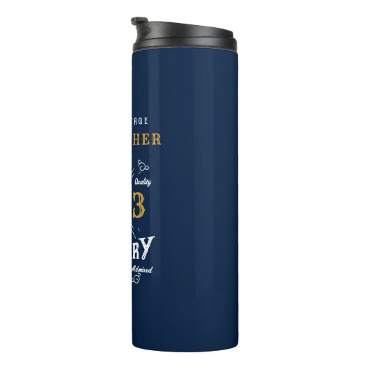 30th Birthday 生まれ 1993 Legend Blue金ゴールド追加の名前 タンブラー (回転右)