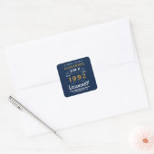 30th Birthday 1992名前を追加Regendal Blue金ゴールド スクエアシール (封筒)