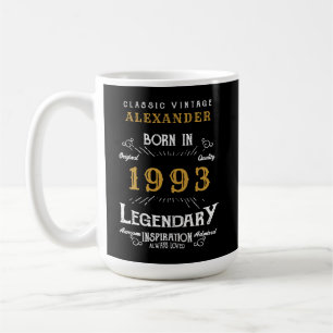 30th Birthday 1993伝説の名前を追加 コーヒーマグカップ
