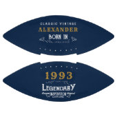 30th Birthday 1993名前を追加Legend Blue金ゴールド アメリカンフットボール (パネル)