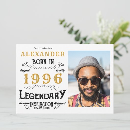 30th Birthday 1996 Legend White & Gold Photo 招待状 (スタンド正面)