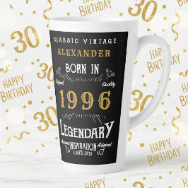 30th Birthday 1996 Legendary Retro カフェラテマグ