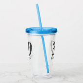 30th birthday add name date year blackテンプレート アクリルタンブラー (左)