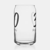 30th birthday add name date year blackテンプレート ガラス缶 (右)