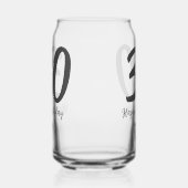 30th birthday add name date year blackテンプレート ガラス缶 (左)