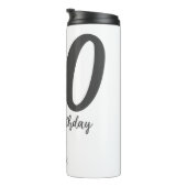 30th birthday add name date year blackテンプレート タンブラー (回転右)