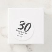 30th birthday add name date year blackテンプレート フェイバータグ (インサイチュ)