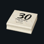 30th birthday add name date year blackテンプレート ラバースタンプ<br><div class="desc">編集可能デザイン</div>