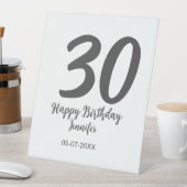 30th birthday add name date year blackテンプレート 台座サイン (インサイチュ)