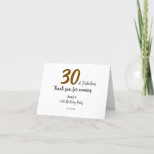 30th birthday add name date year black