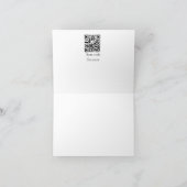 30th birthday add name date year black サンキューカード (内部)