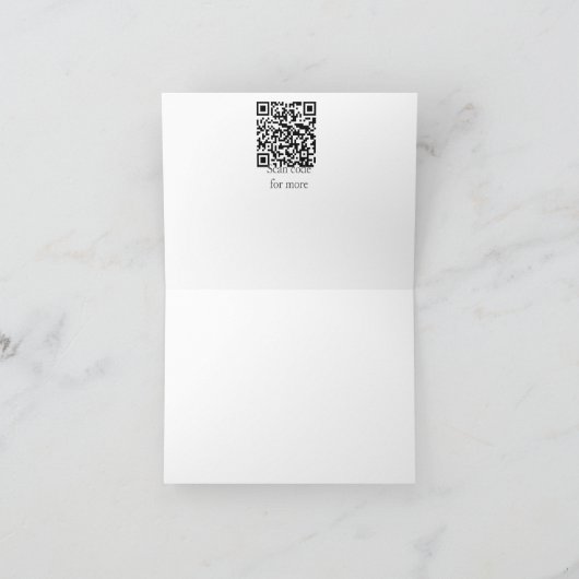 30th birthday add name date year black サンキューカード (内部)