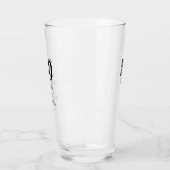 30th birthday add name date year black タンブラーグラス (左)