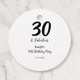 30th birthday add name date year black フェイバータグ
