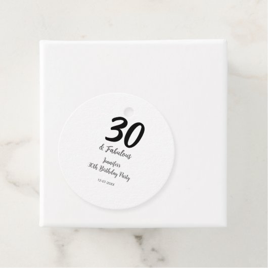 30th birthday add name date year black フェイバータグ (インサイチュ)