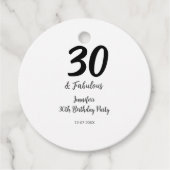 30th birthday add name date year black フェイバータグ (正面)