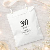 30th birthday add name date year black フェイバーバッグ (クリップ留めされた状態)