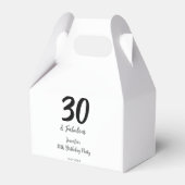 30th birthday add name date year black フェイバーボックス (正面サイド)