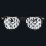 30th birthday add name date year black レトロサングラス<br><div class="desc">編集可能デザイン</div>