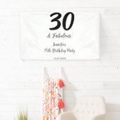 30th birthday add name date year black 横断幕 (インサイチュ)