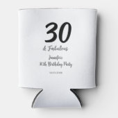 30th birthday add name date year black 缶クーラー (正面)