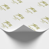 30th birthday add name date year gold template thi ラッピングペーパー (角)