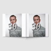 30th birthday add name date year white photo ゲストブック (全面)