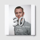 30th birthday add name date year white photo ゲストブック (裏面)
