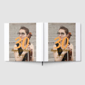 30th birthday add name date year white photo ゲストブック (全面)