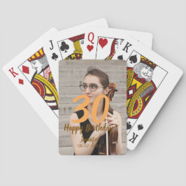 30th birthday add name date year white photo トランプ