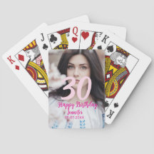 30th birthday add name date year white photo