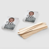 30th birthday add name date year white photo ハンドファン (組立なし)