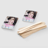 30th birthday add name date year white photo ハンドファン (組立なし)