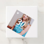 30th birthday add name date year white photo フェイバータグ (インサイチュ)