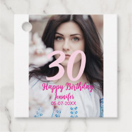 30th birthday add name date year white photo フェイバータグ