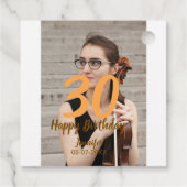 30th birthday add name date year white photo フェイバータグ (裏面)