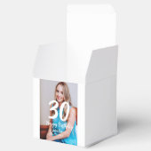30th birthday add name date year white photo フェイバーボックス (オープン)