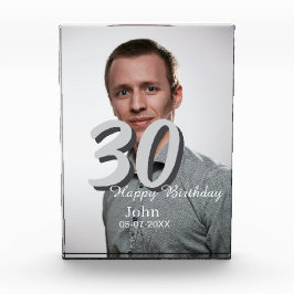 30th birthday add name date year white photo フォトブロック