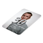 30th birthday add name date year white photo マグネット (左側)