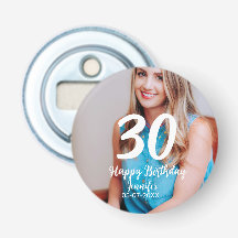 30th birthday add name date year white photo