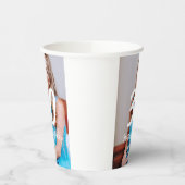 30th birthday add name date year white photo 紙コップ (左)