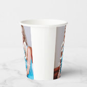 30th birthday add name date year white photo 紙コップ (右)