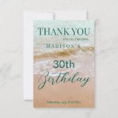 30th Birthday Beach Party  サンキューカード (正面)